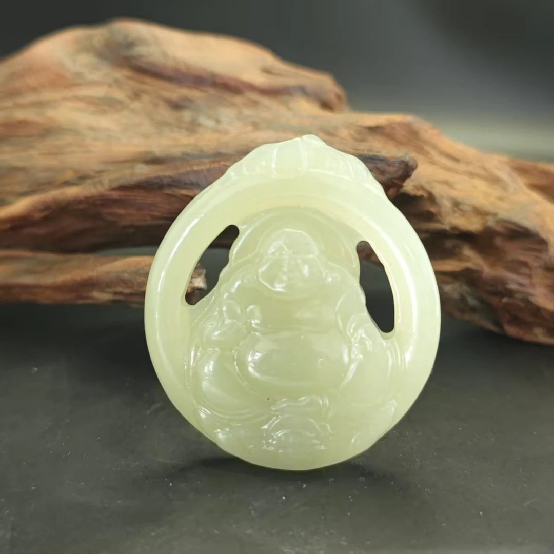 Q和田玉佛公吊坠0932