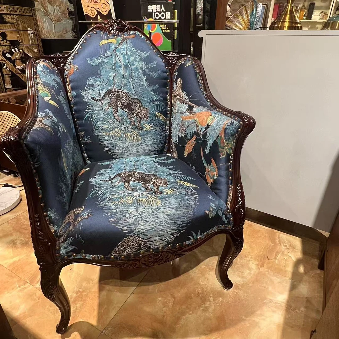 椅沙发手工美式新中式复古客厅古典办公欧式