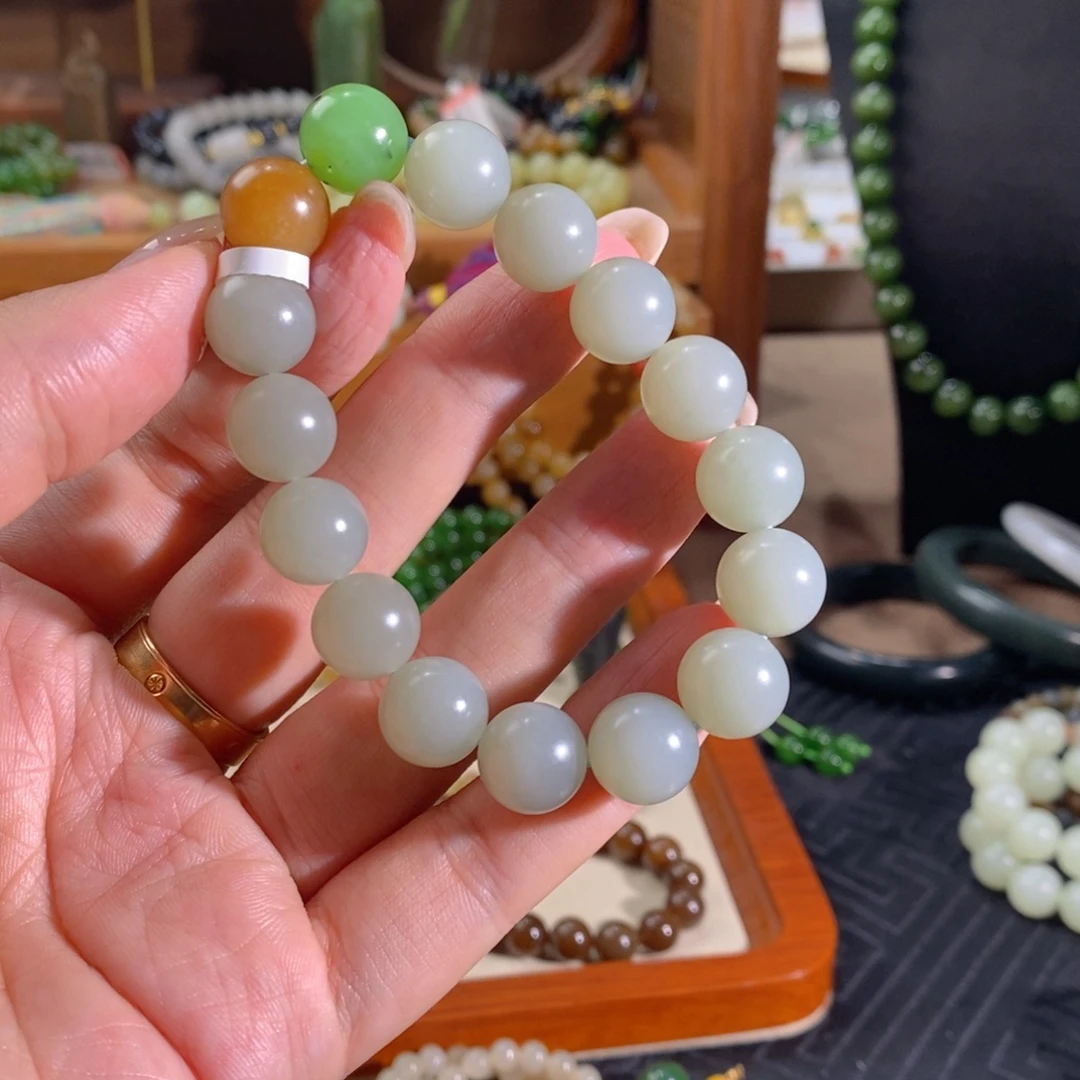 和田玉未镶嵌手链