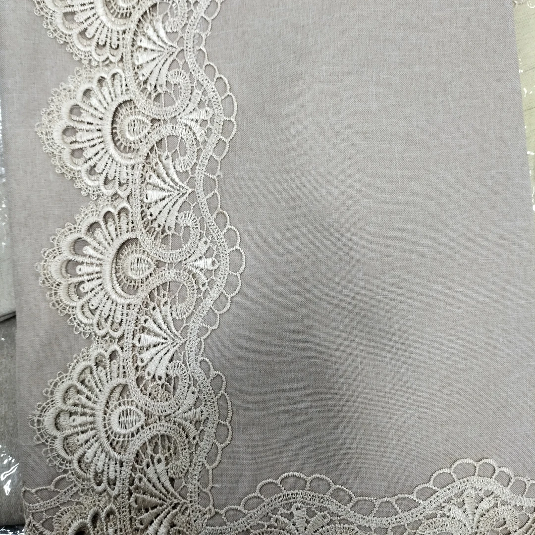 孤1324可可色雷丝方桌布85cm