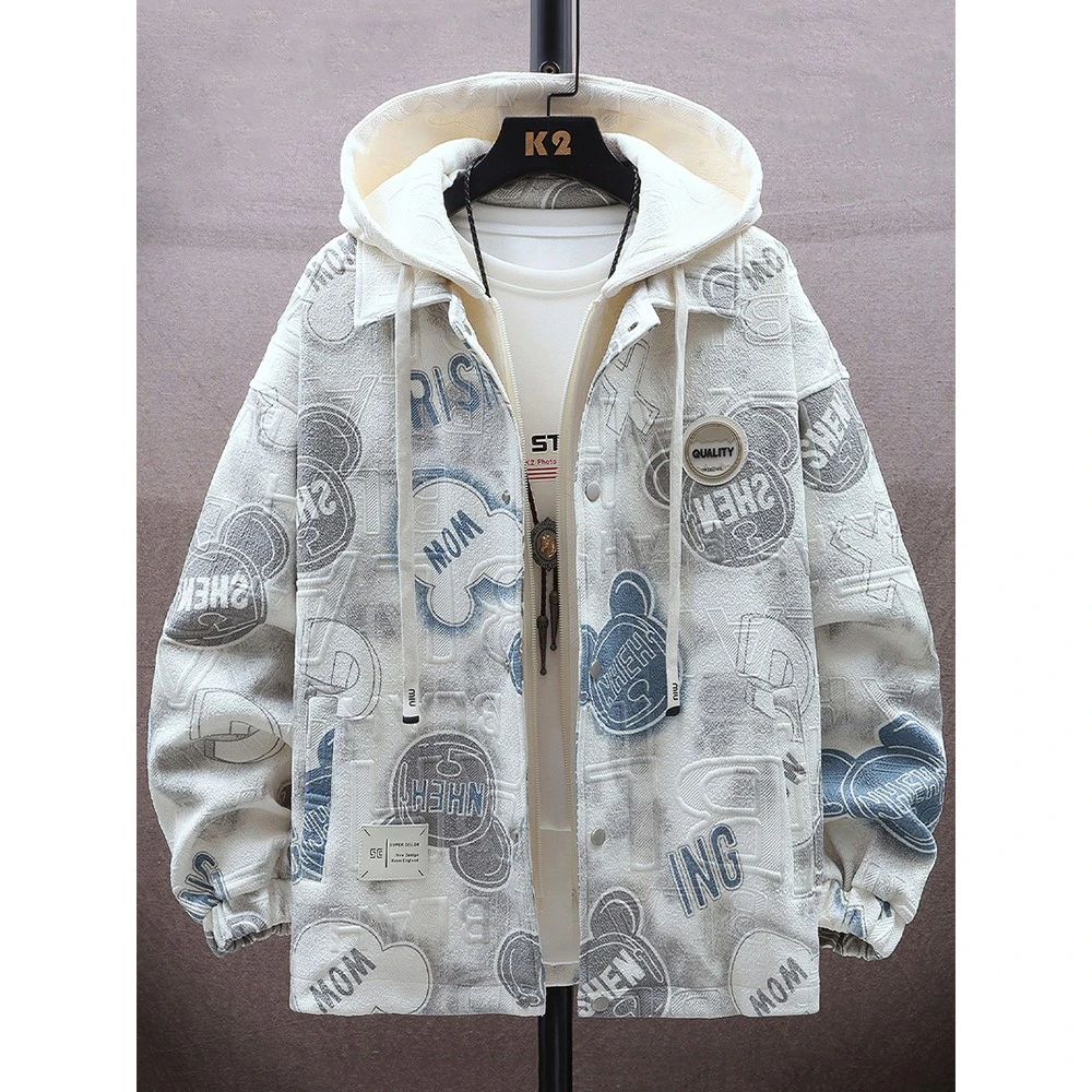 外套男士夹克连帽潮流青少年上衣休闲春秋季cats雅鹿男士薄款夹克