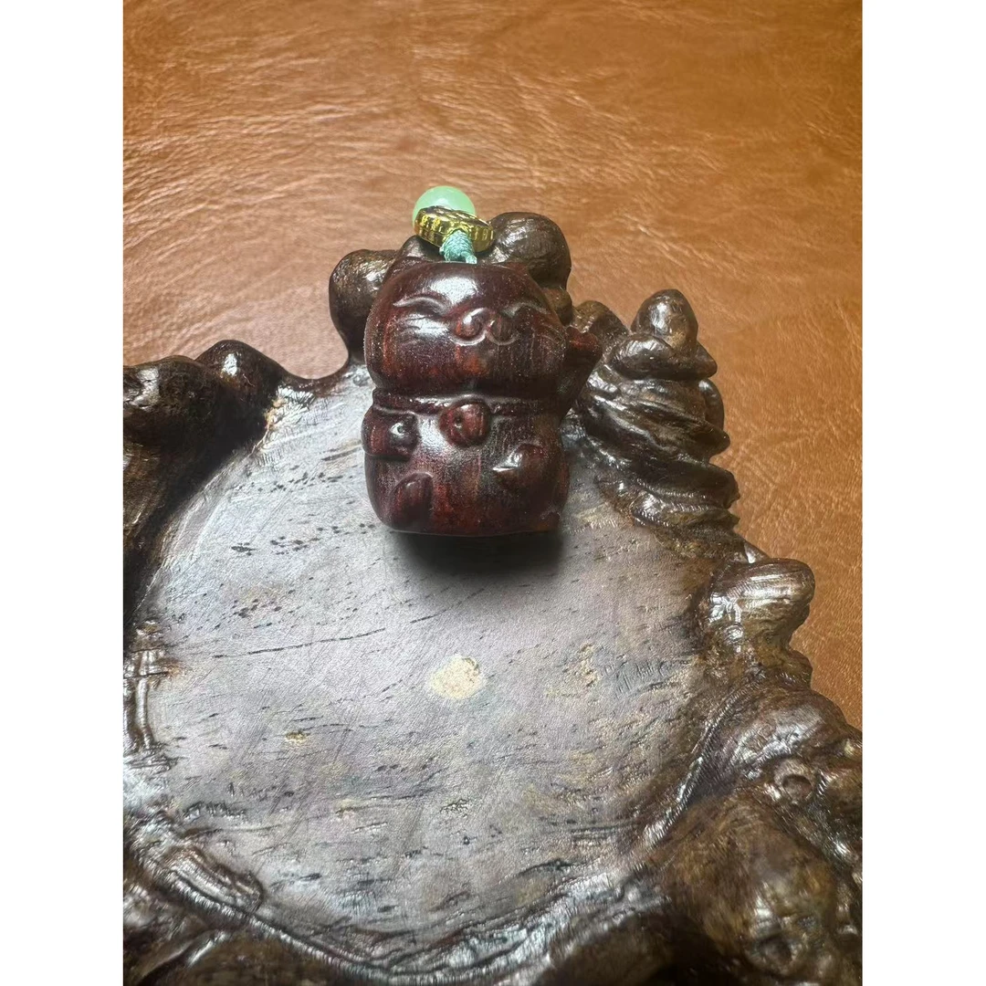 k17小叶紫檀木串天然香味手链转运珠精美雕花手工文玩配饰