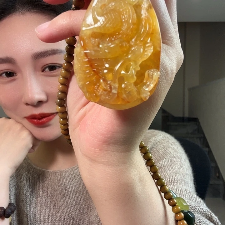 熙****蛇纹石玉未镶嵌颈饰