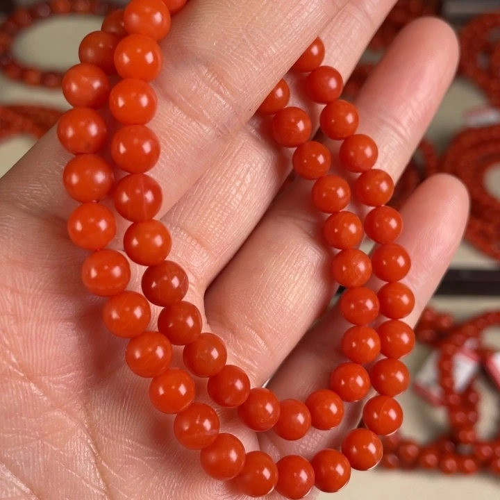 南红玛瑙手链未镶嵌