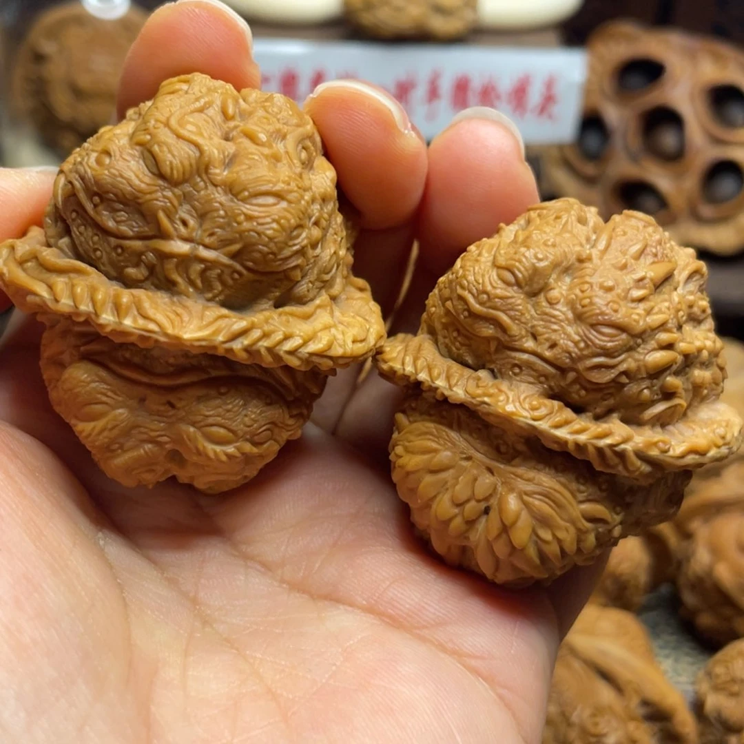 m魔丸灵丸蛤蟆头核桃雕刻