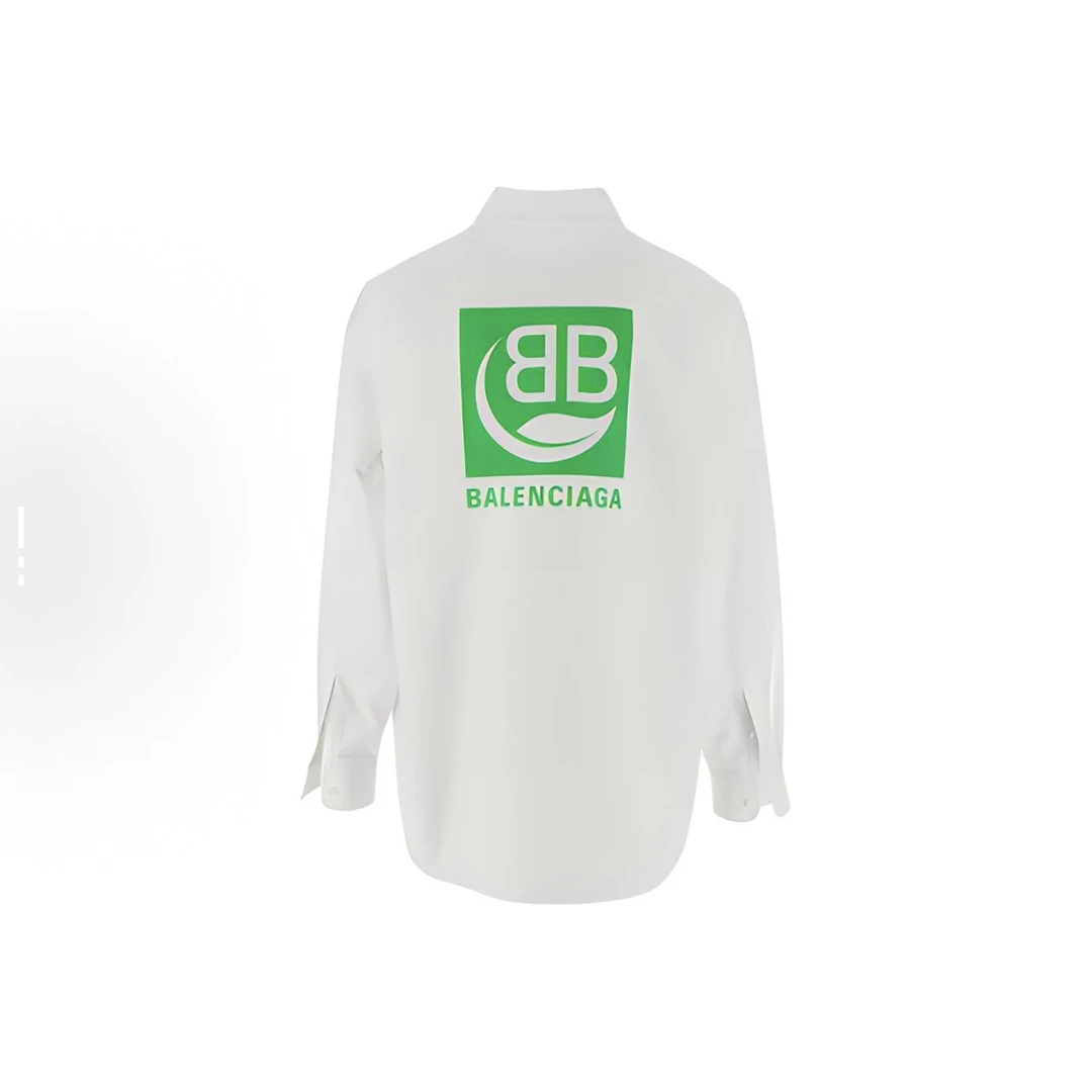 99新 Balenciaga/巴黎世家 真丝长袖衬衫 38码 BB10482