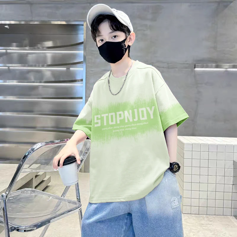 【100%纯棉】儿童T恤短袖2025年夏季新款中大童男童夏款男孩半袖潮T