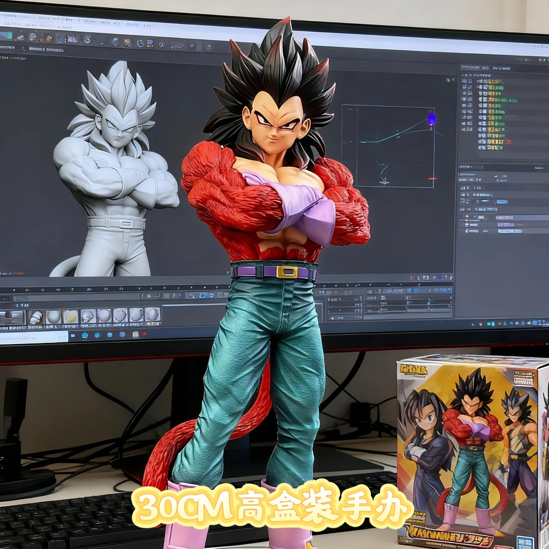 30CM高手办超四贝吉塔七龙珠超级赛亚人潮玩礼物模玩摆件公仔机箱