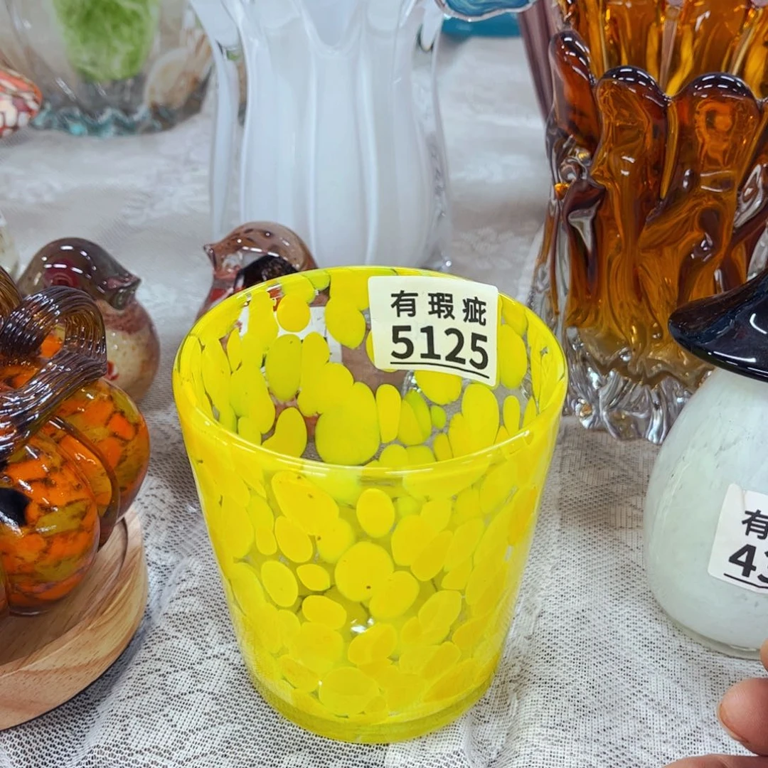 5125烛杯，瑕 家悦琉璃花瓶摆件