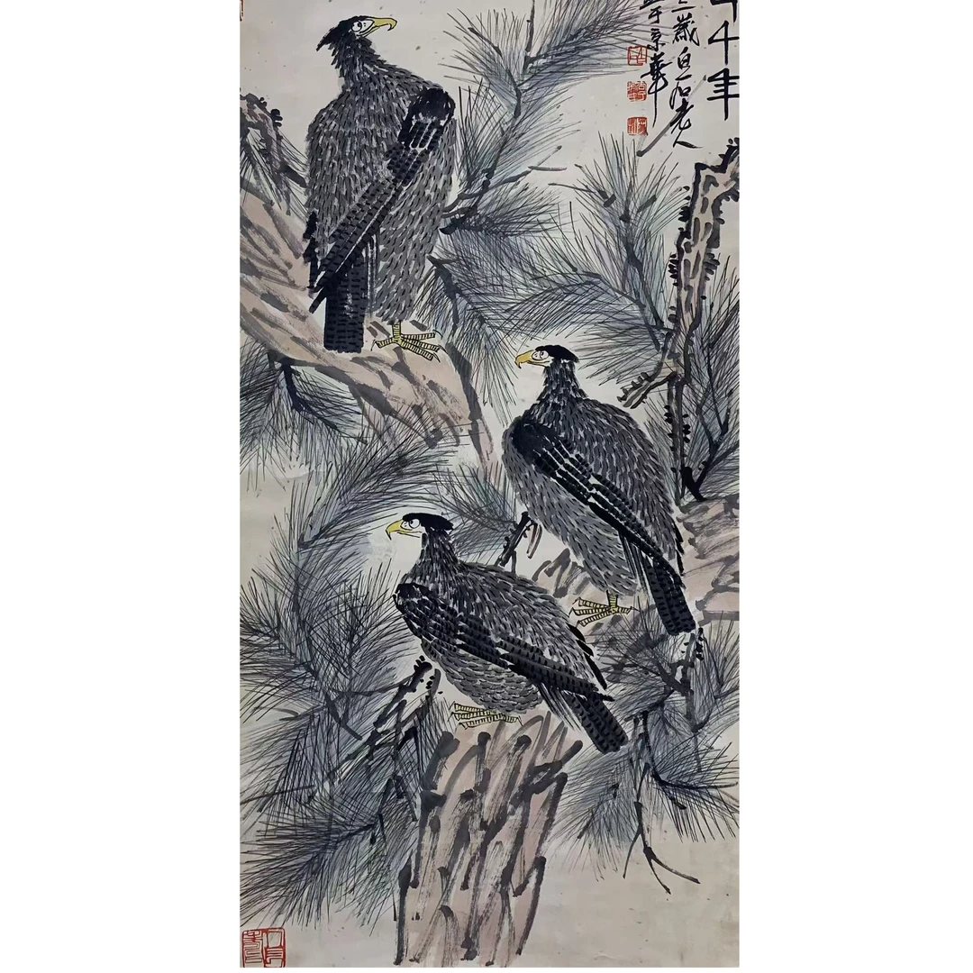 齐BS 花鸟立轴135 65 7.8平尺