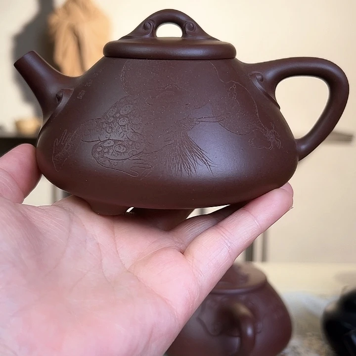 紫砂茶壶如意石瓢