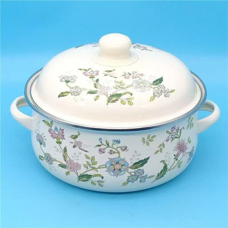 (静小姐专属)新款搪瓷珐琅彩汤碗家用猪油罐16CM