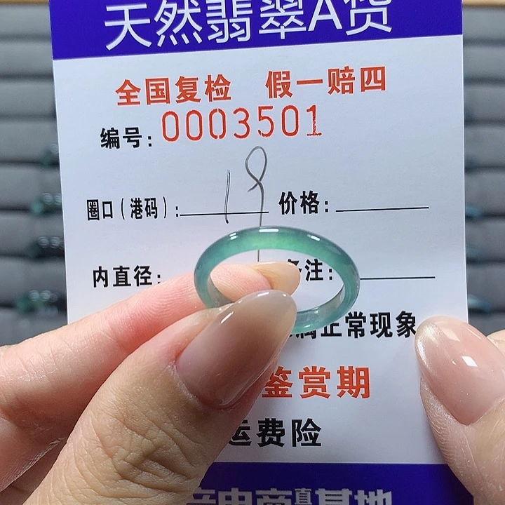 未镶嵌戒圈翡翠d3501