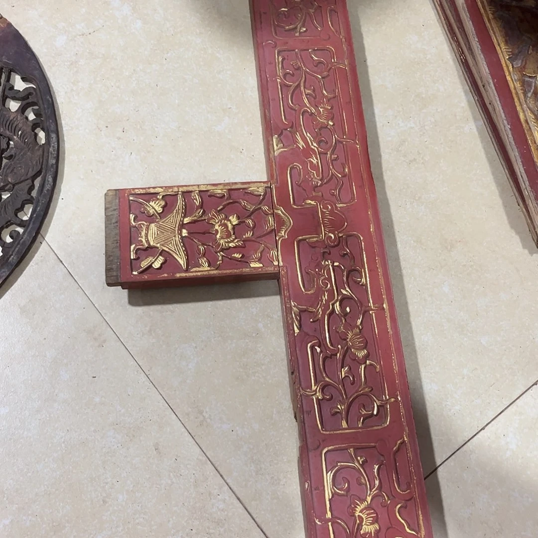 收***人香榧木木雕.花板.家具.古建构件.卡子花.结子