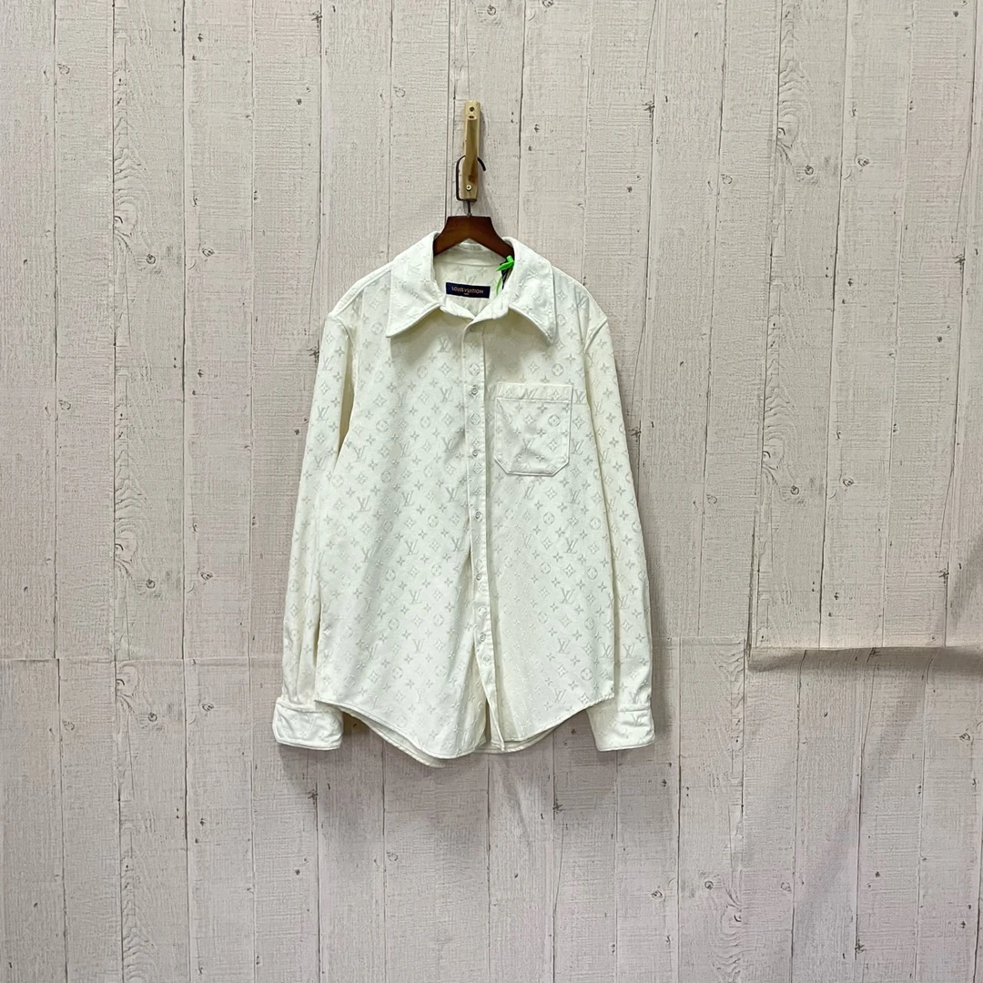 95新 LouisVuitton/路易威登 LV 满印植绒老花衬衫 XL码