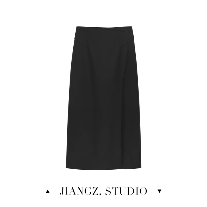 panii通勤气质高腰侧开叉中长过膝洋气半身裙包裙23B0080