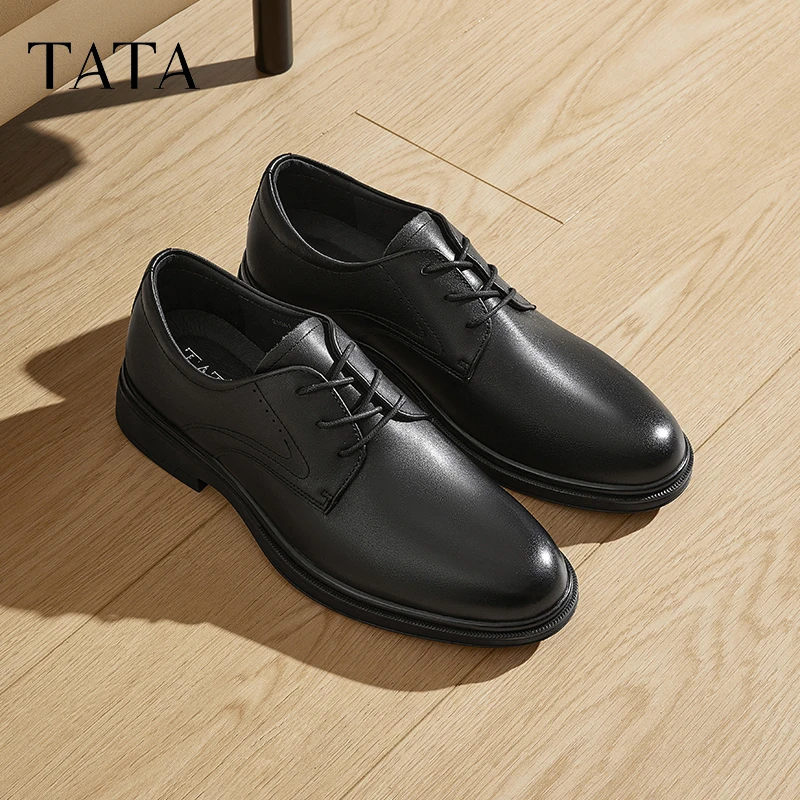 TATA他她商务正装皮鞋男士通勤真皮结婚新郎鞋2025春新款210A1AM5