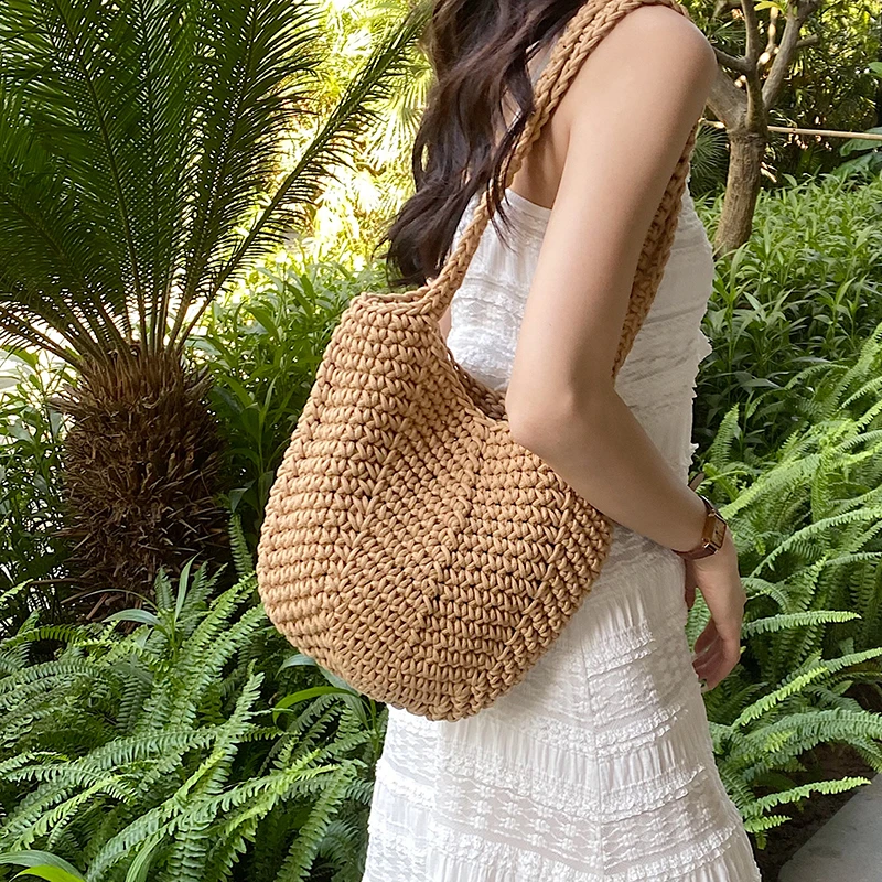 今年流行超火小众设计编织包包2025新女包爆款单肩包托特水桶包xw