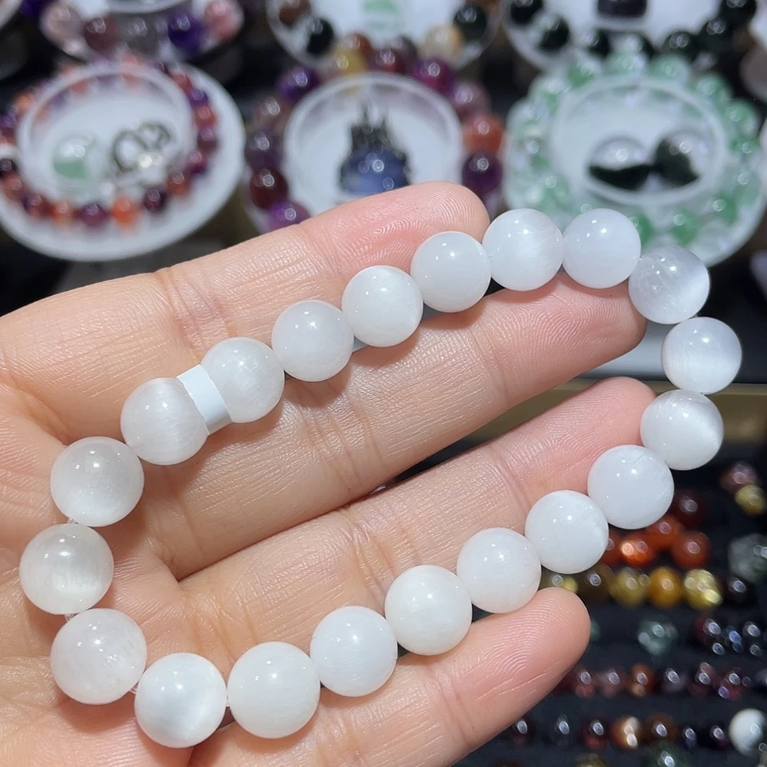 未镶嵌手链水晶白兔毛手串