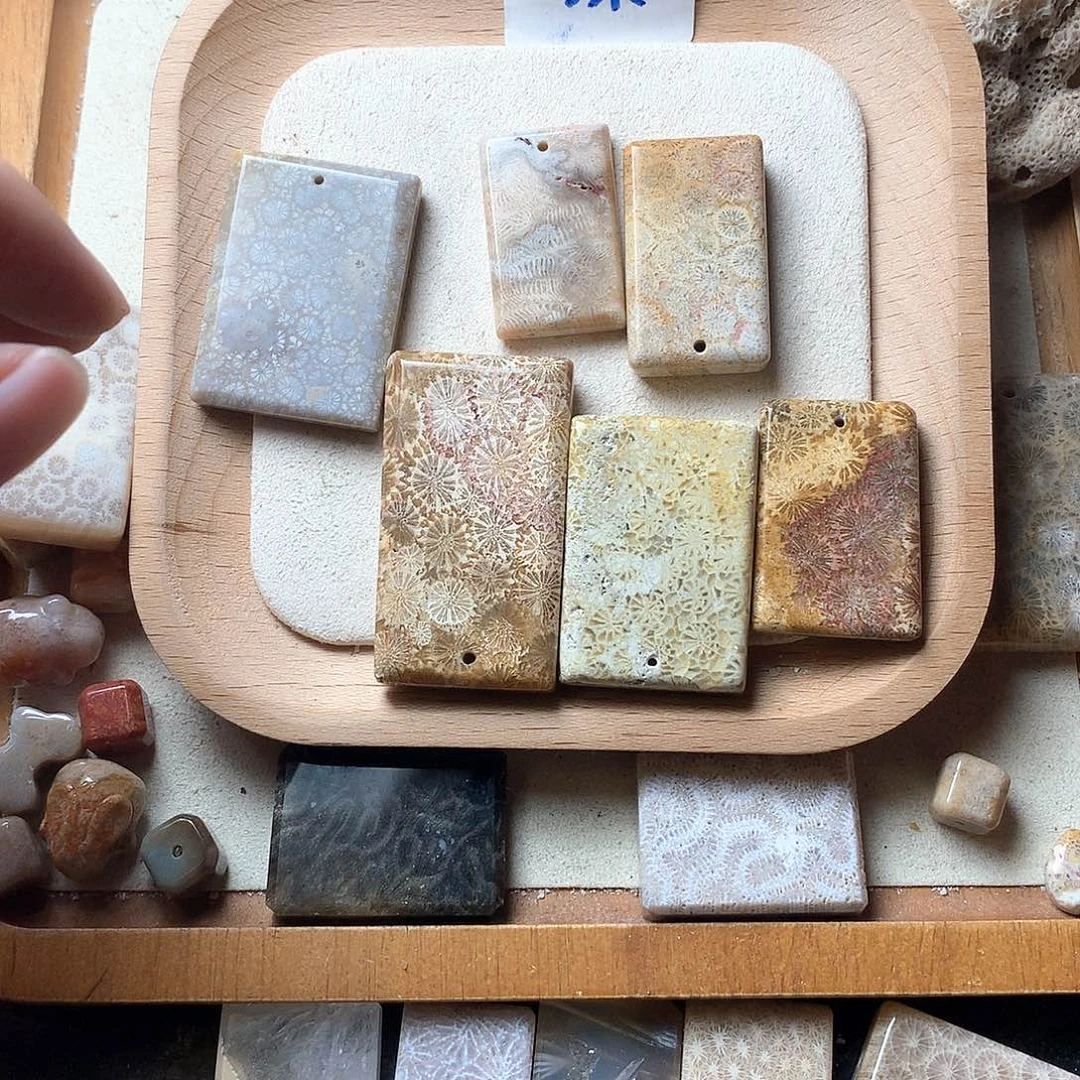 硅化珊瑚（珊瑚玉）颈饰未镶嵌5****3