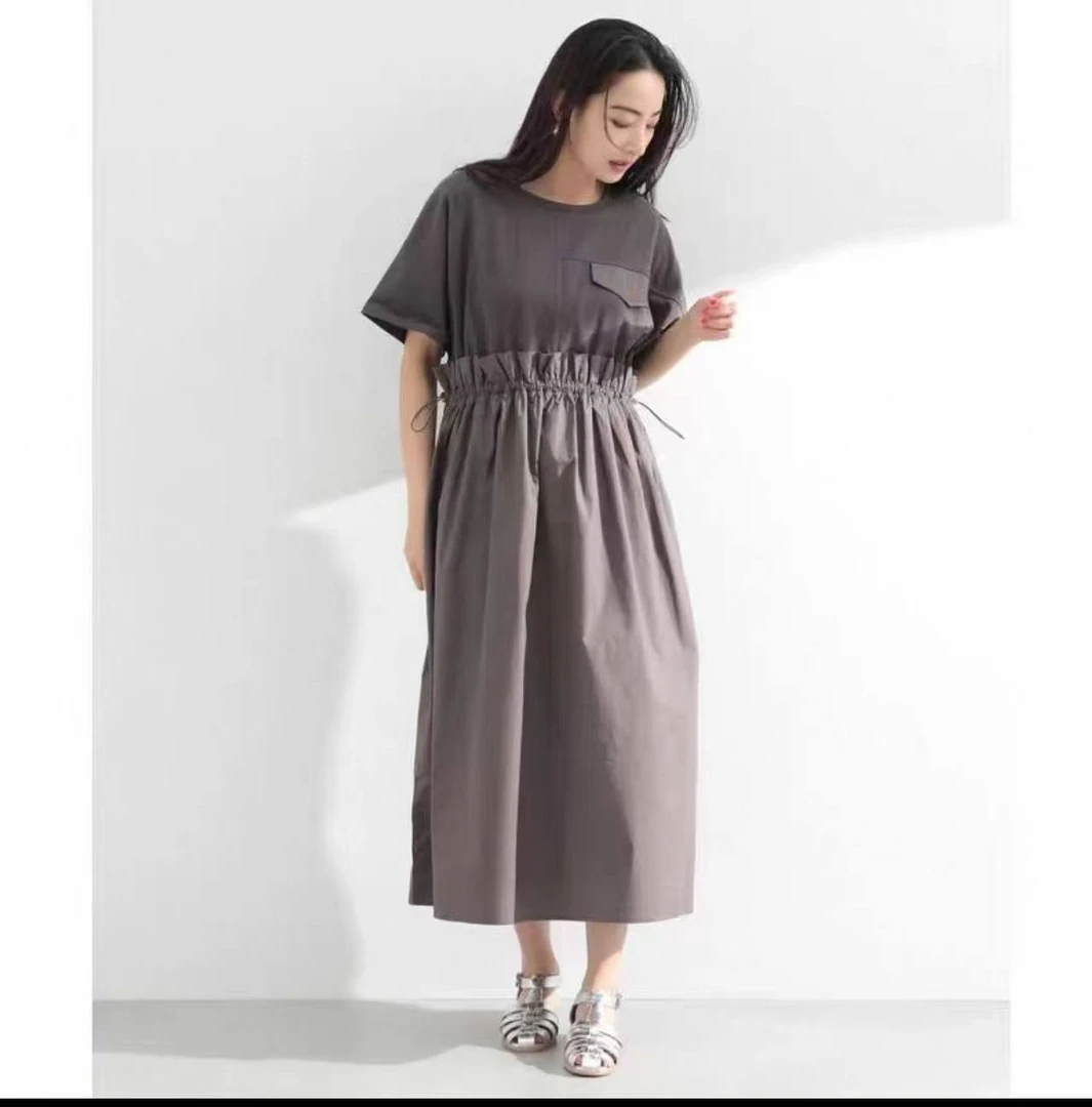 日单连衣裙新款高腰显瘦