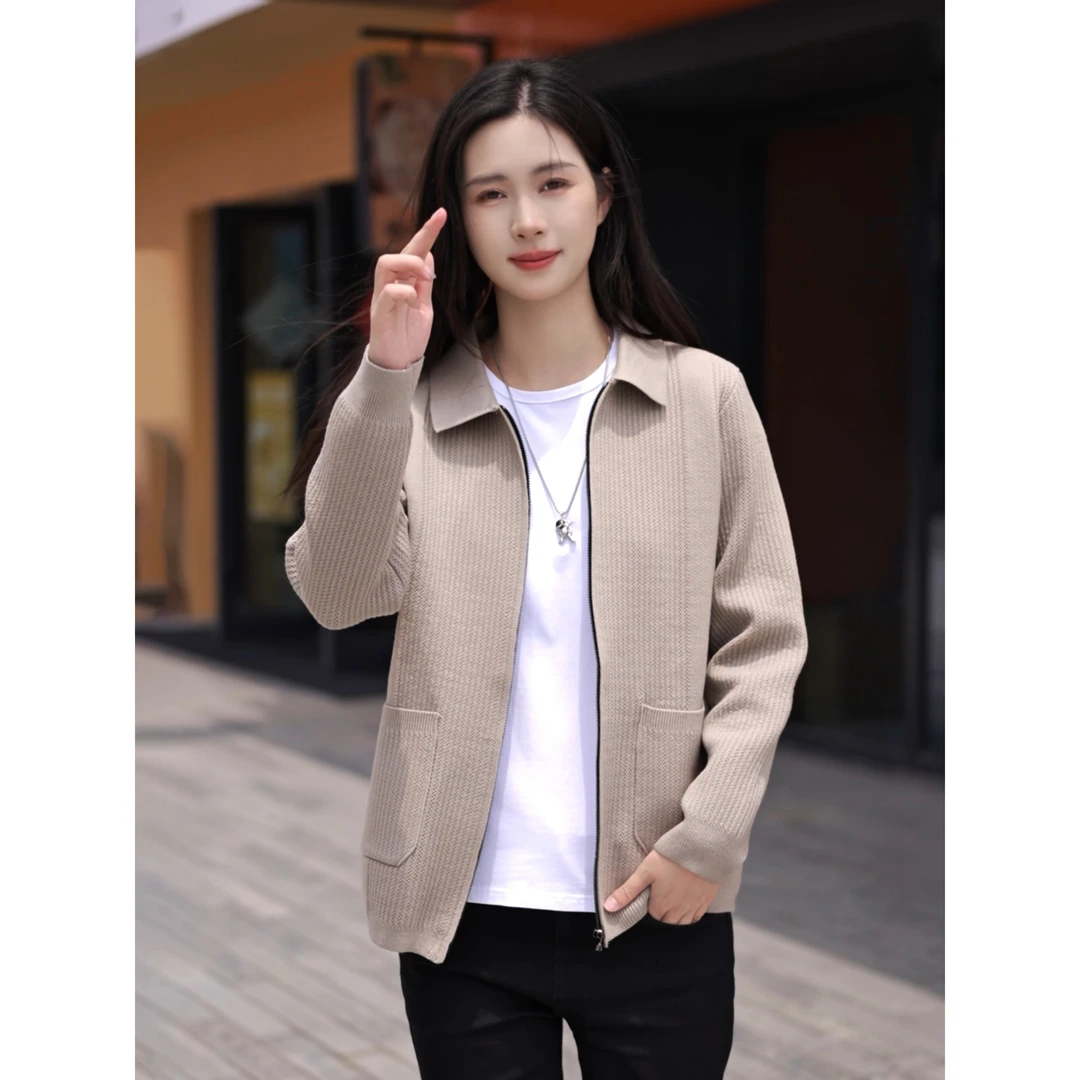 春秋季抗起球简约开衫时尚百搭外穿毛衣男士休闲针织衫外套25802