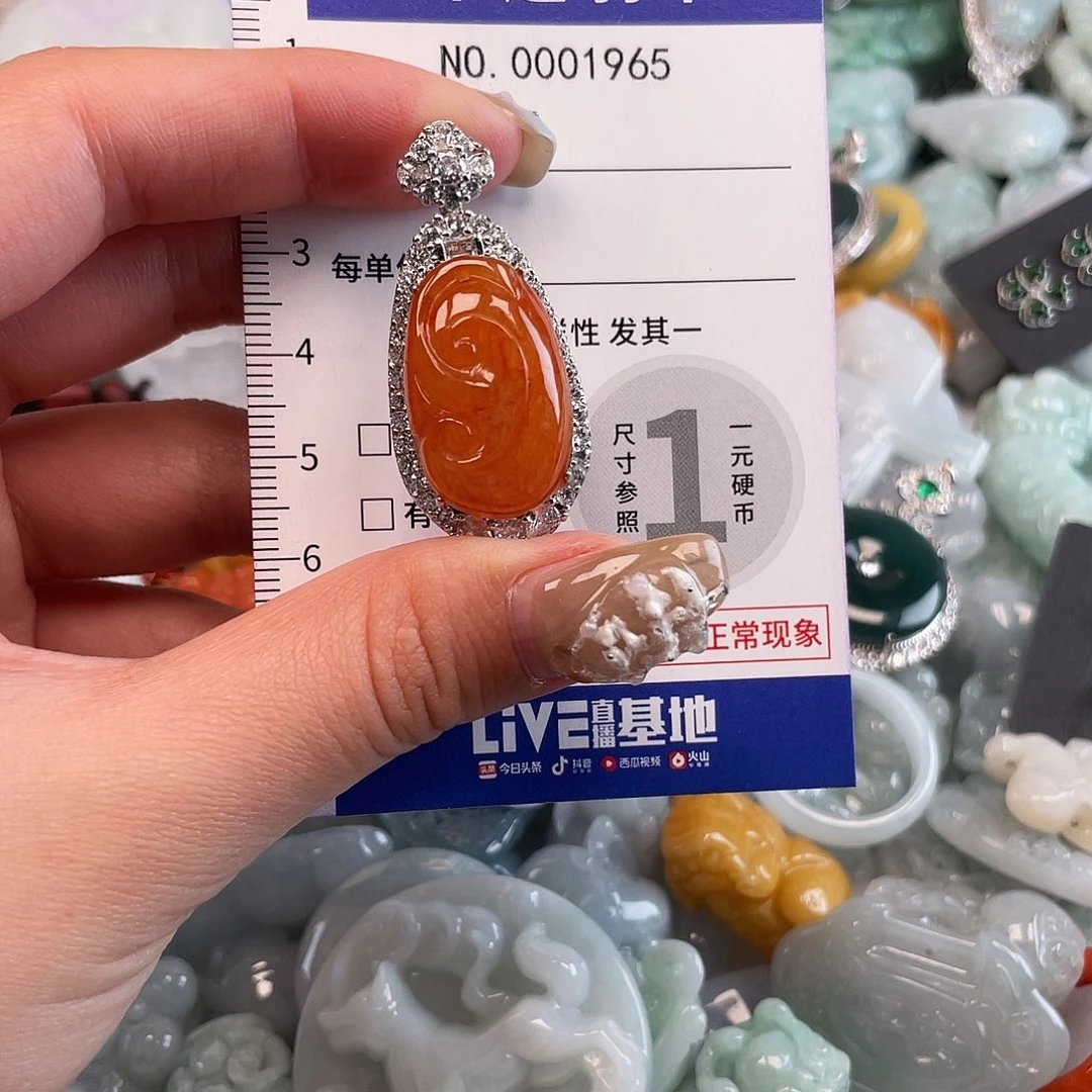 翡翠未镶嵌颈饰1965