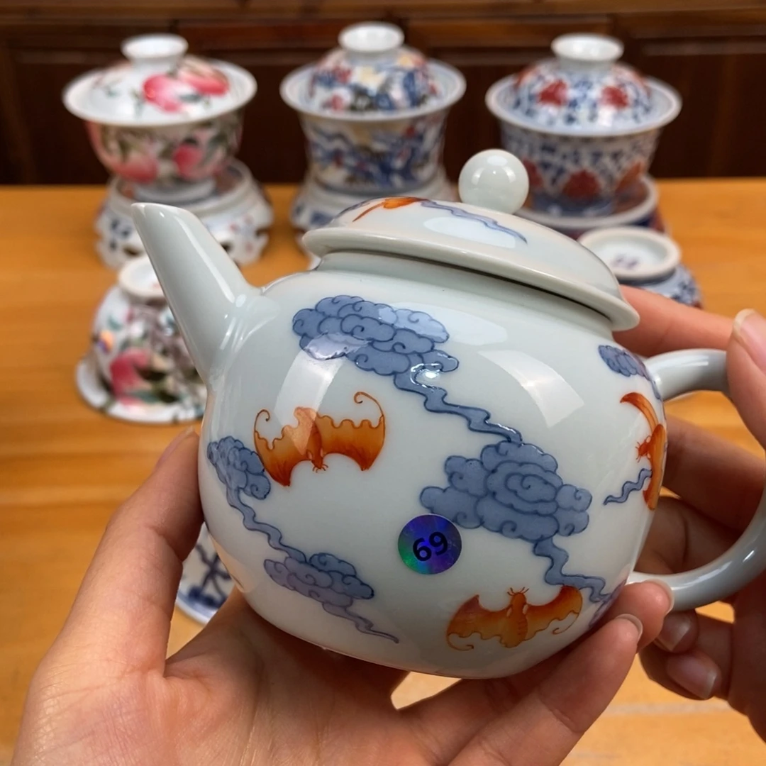 手绘现代茶具非古董