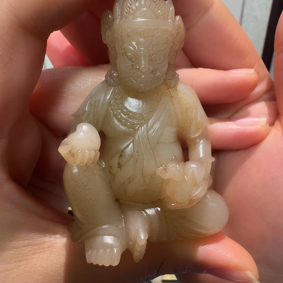 爱***猫和田玉未镶嵌挂件