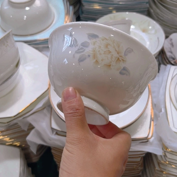 瓷片清雅五寸碗十微瑕