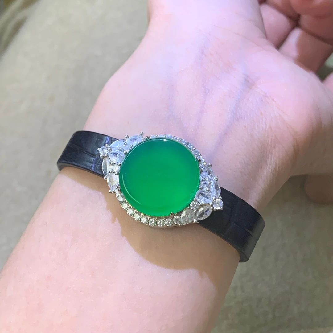 925银皮质手镯 复古精美百搭时尚休闲腕表