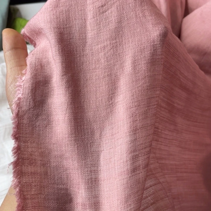 天丝（莱赛尔纤维）皮粉竹节麻2米