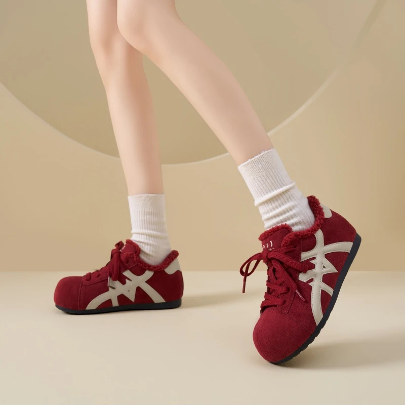 K801-K1000品牌冬靴取号链接 厚底休闲板鞋鞋女