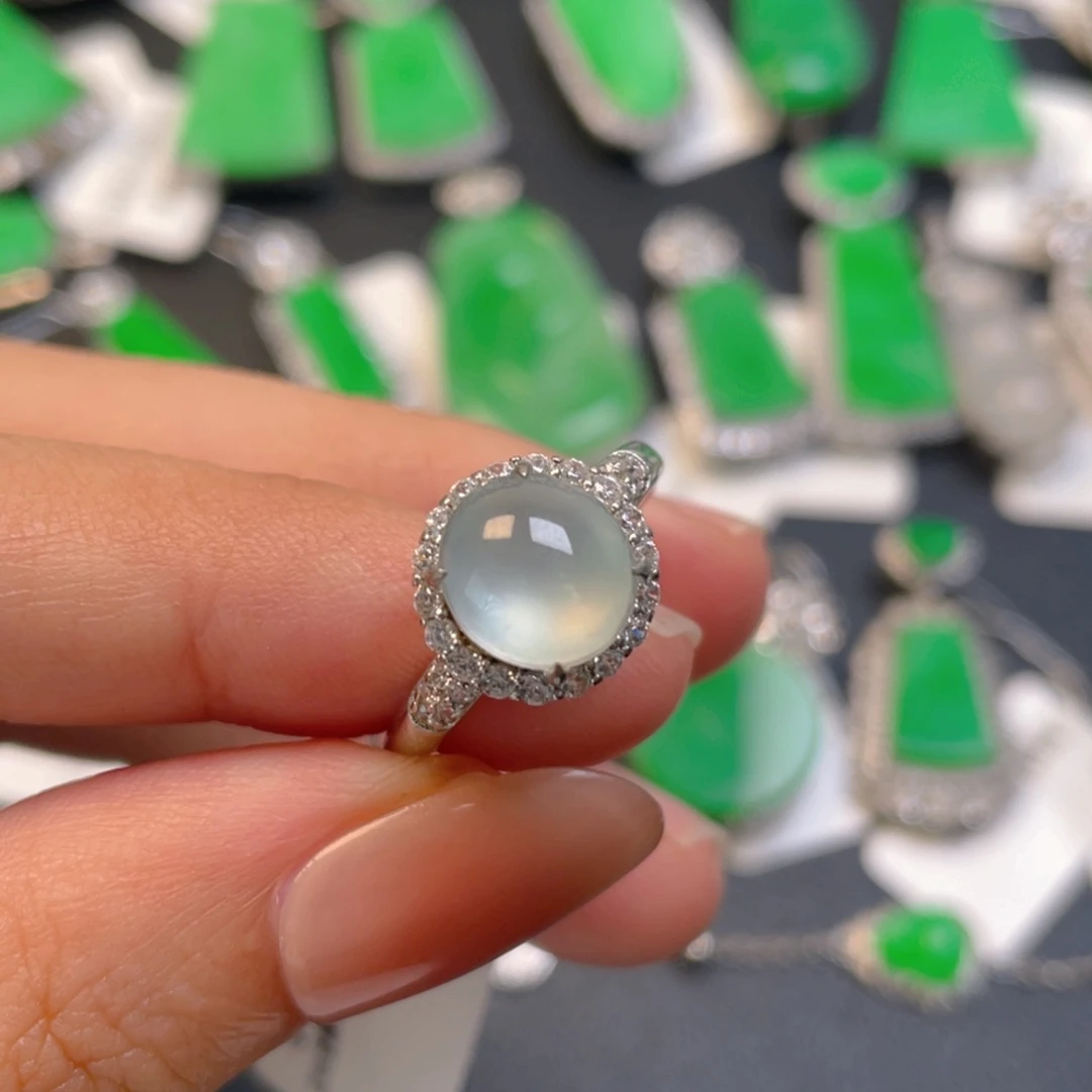 翡翠银S925镶嵌颈饰