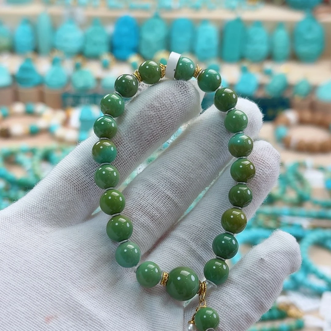 绿松石18K金镶嵌珠宝奇石7.6