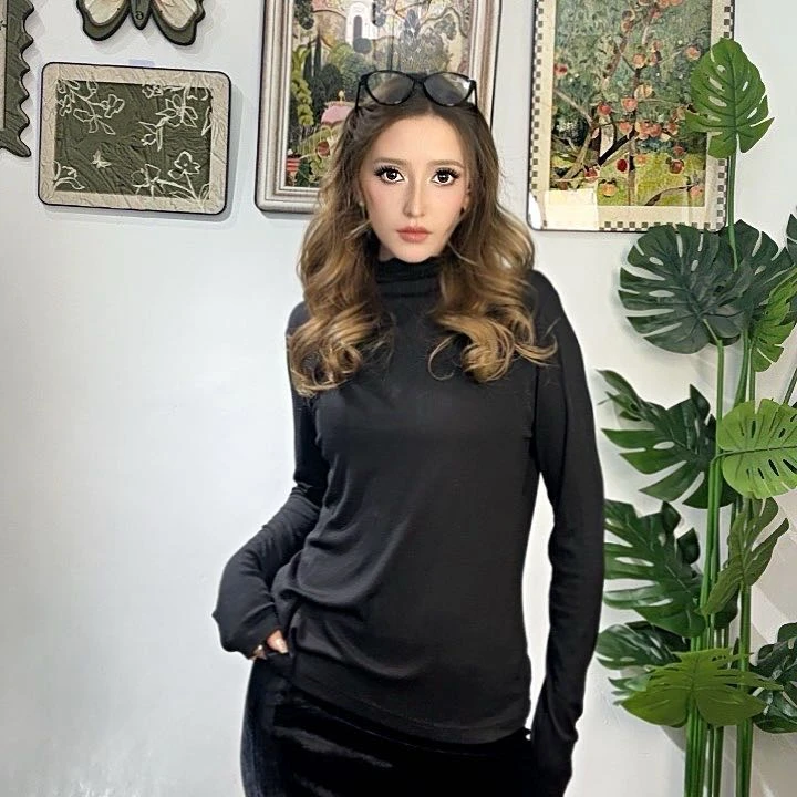 秋冬春新款高领打底衫显瘦百搭