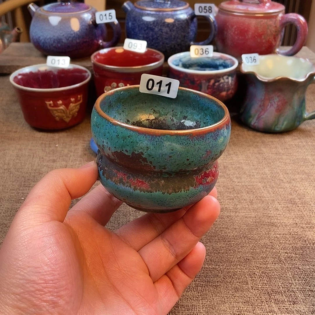 摆件钧瓷主人杯杯