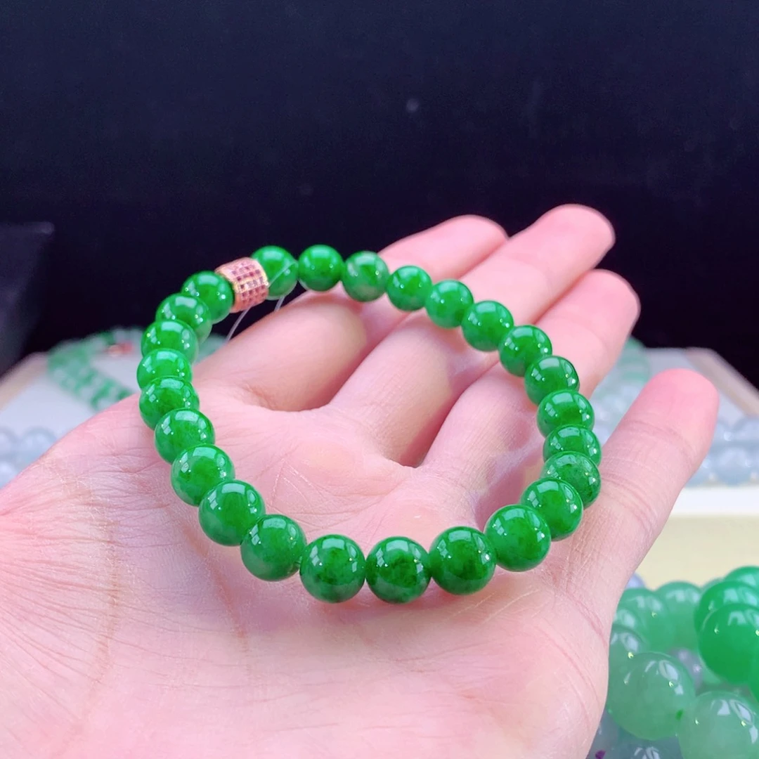 翡翠手链未镶嵌卡8mm