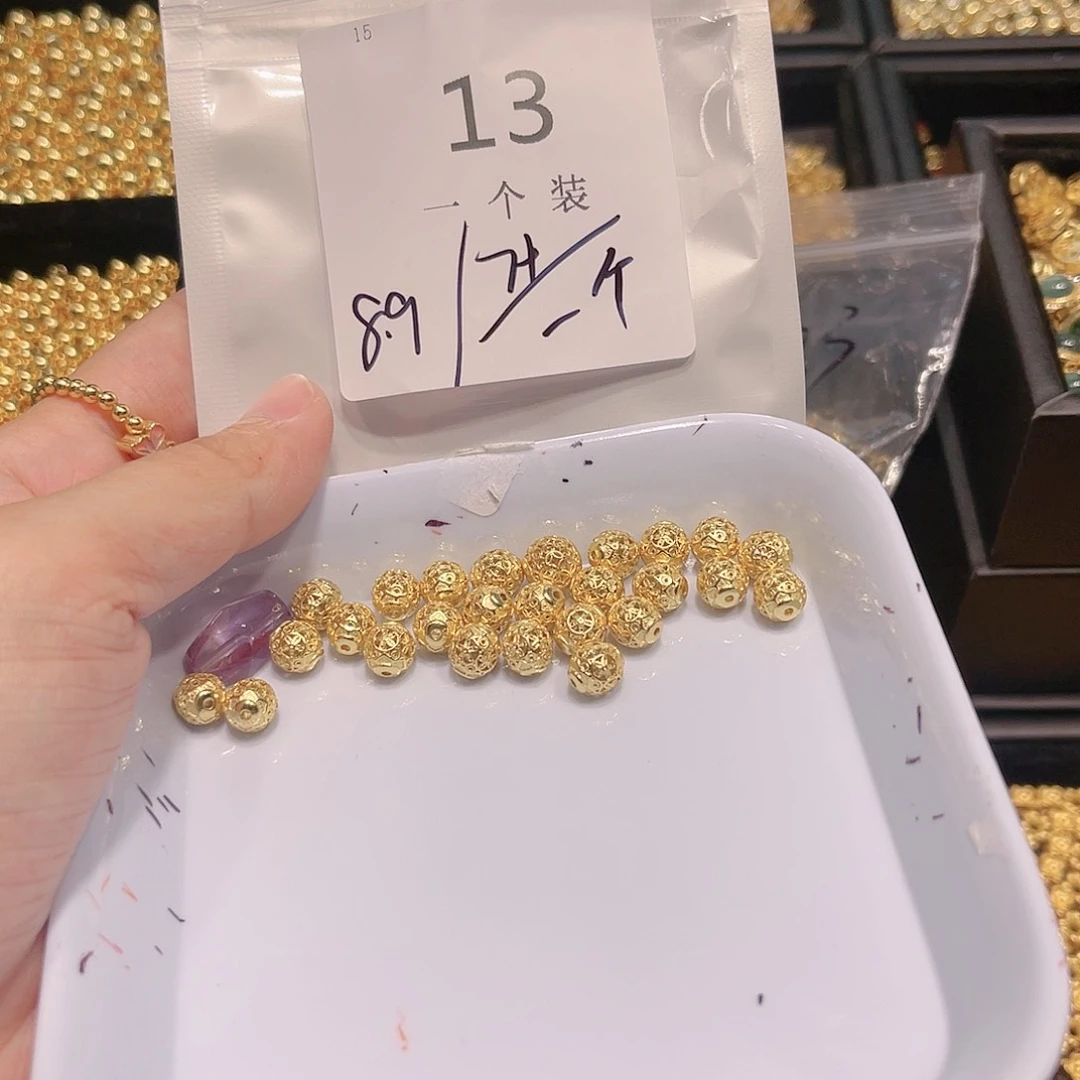 紫晶珠宝半成品银S925镀金镶嵌13