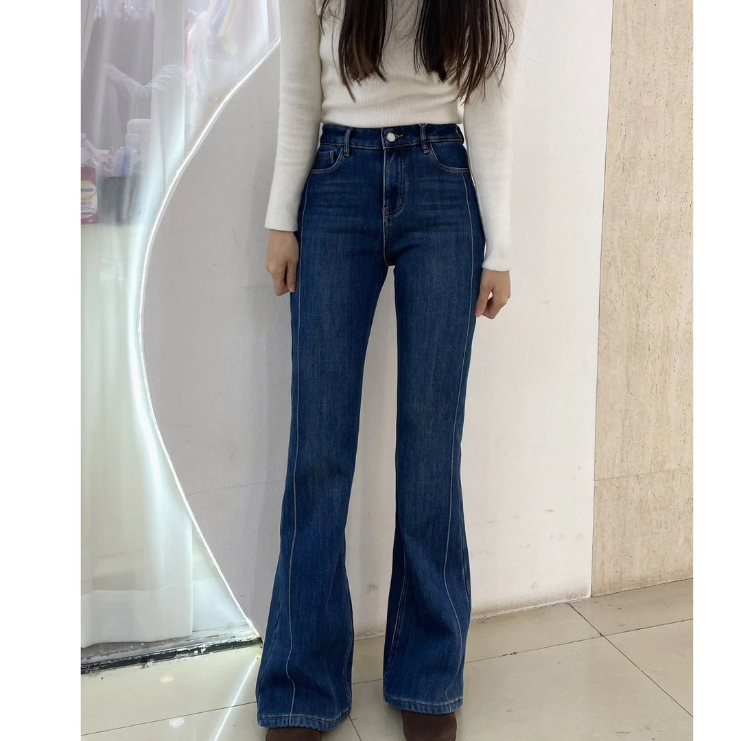 Pada嘻&BMJ  深圳南油高腰显瘦飒丽弹力喇叭裤 2297 Hi Fortune