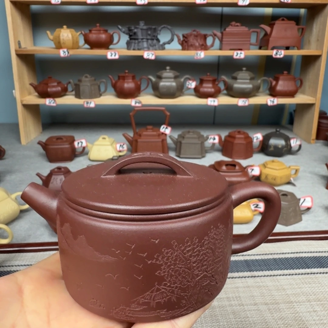 茶壶红泥半手工制作一壶一杯
