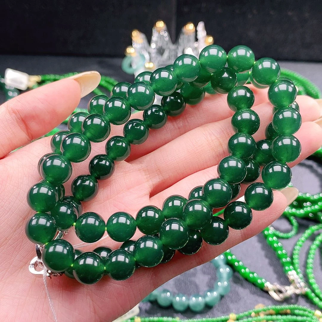 翡翠未镶嵌手串项链