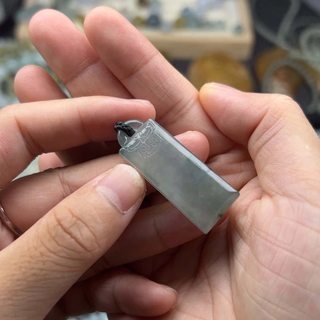 未镶嵌挂件翡翠仿古无事牌