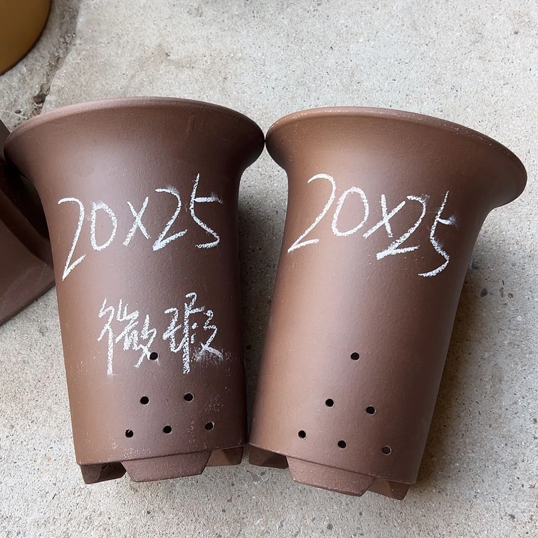 紫砂花盆宜兴紫砂花盆2只