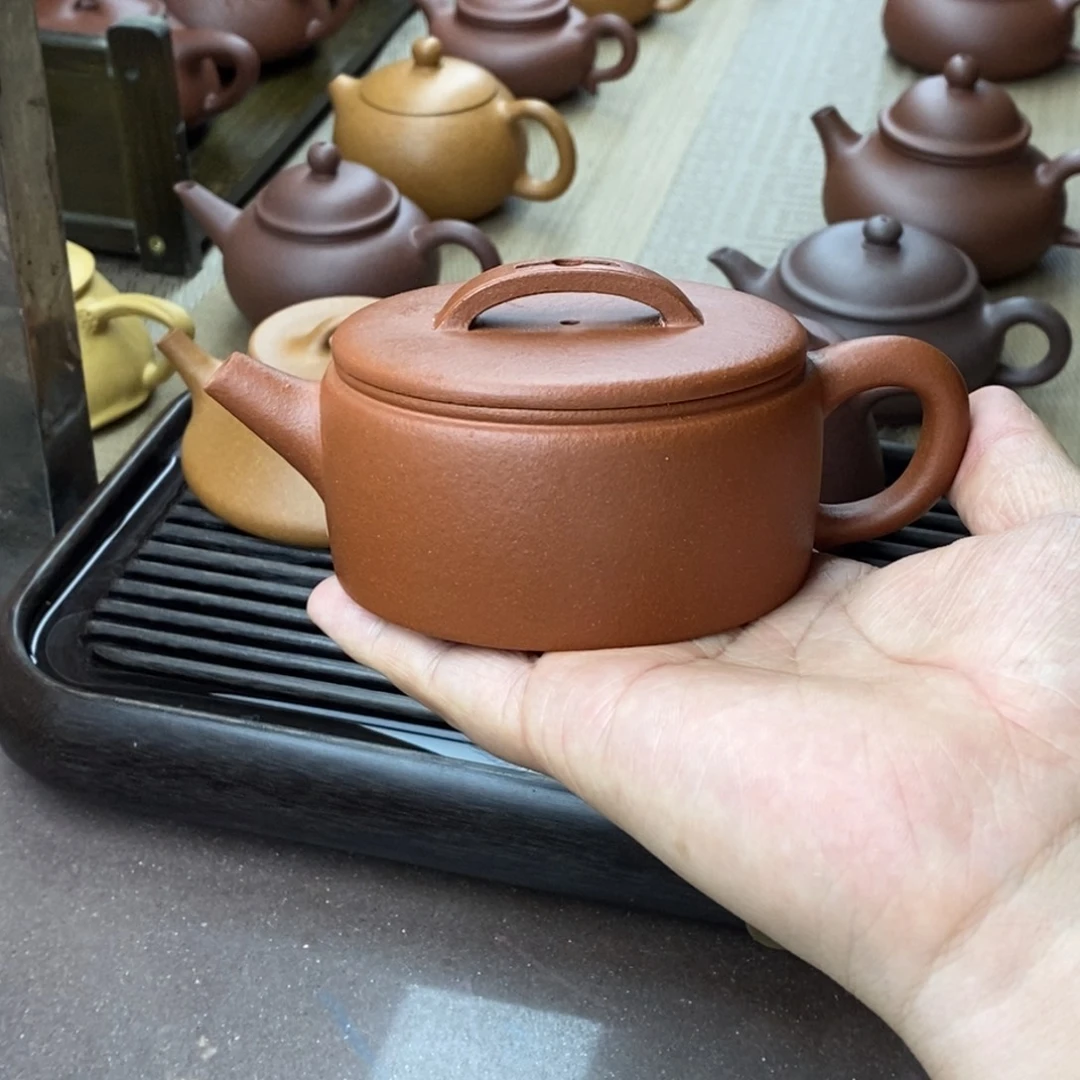 茶壶紫砂红降汉瓦微瑕