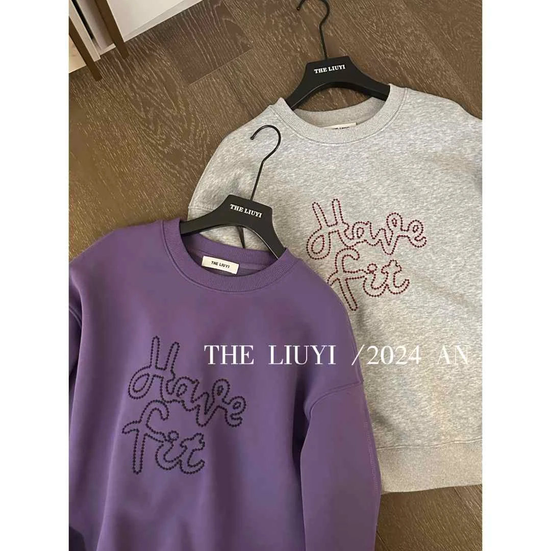 【LIUYI】420g冬季奥利绒加绒加厚圆领卫衣410104