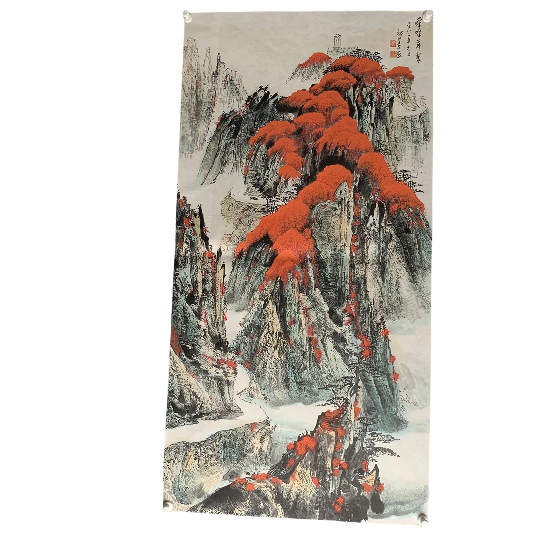 d467魏紫熙山水软片尺寸68*134约9.1平尺