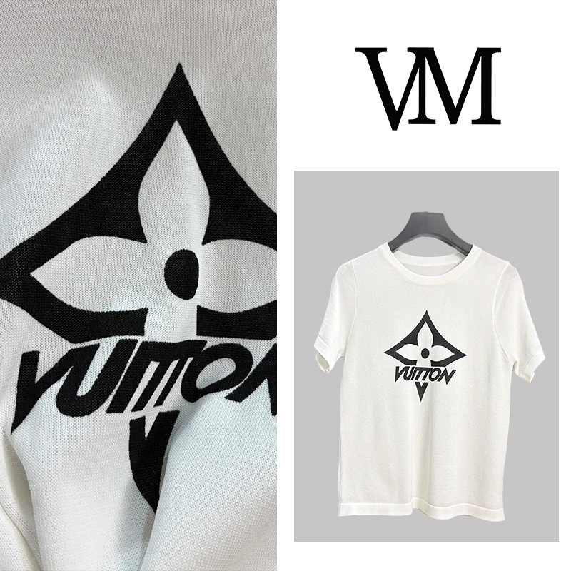 欧货短袖T恤女夏季新款休闲时尚百搭冰丝针织衫dx7820