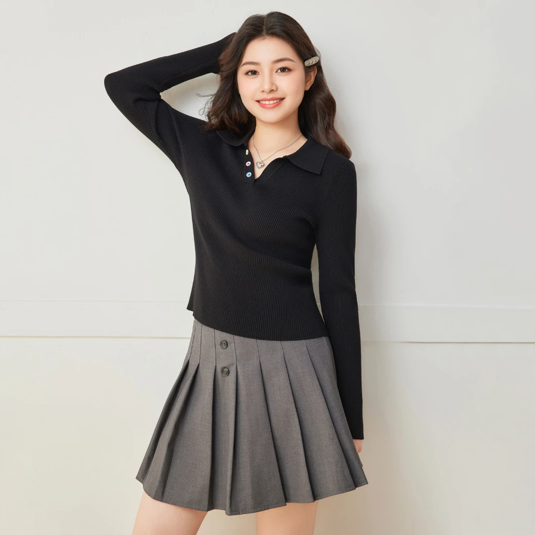 IEF/爱依服【微胖】大码女装2025秋季新款韩版温柔风百搭毛织上衣