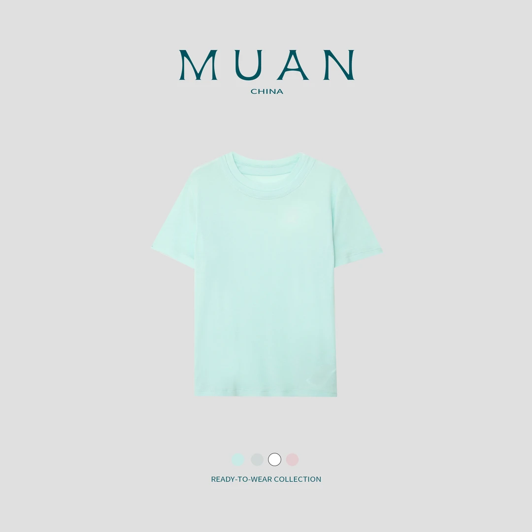 木岸MUAN：《微光T》定制宽松简约圆领短袖上衣T恤DG3-8958